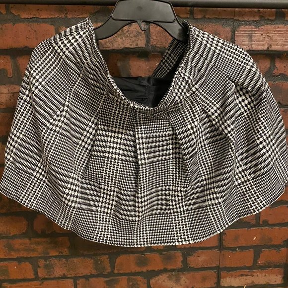 Plaid Black / White / Grey Short Skirt - Picture 2 of 2